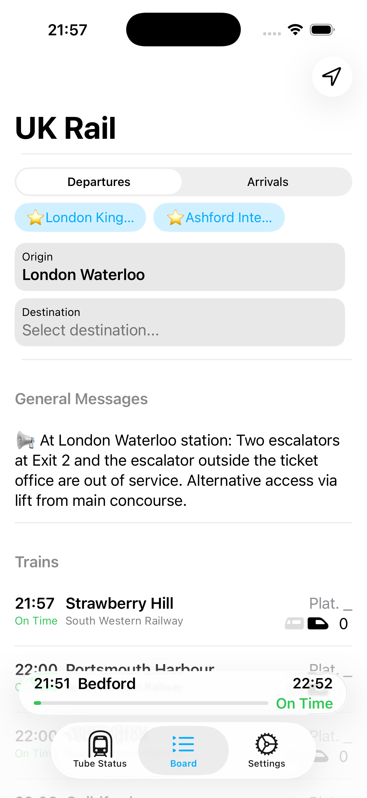 RailO Tube line status