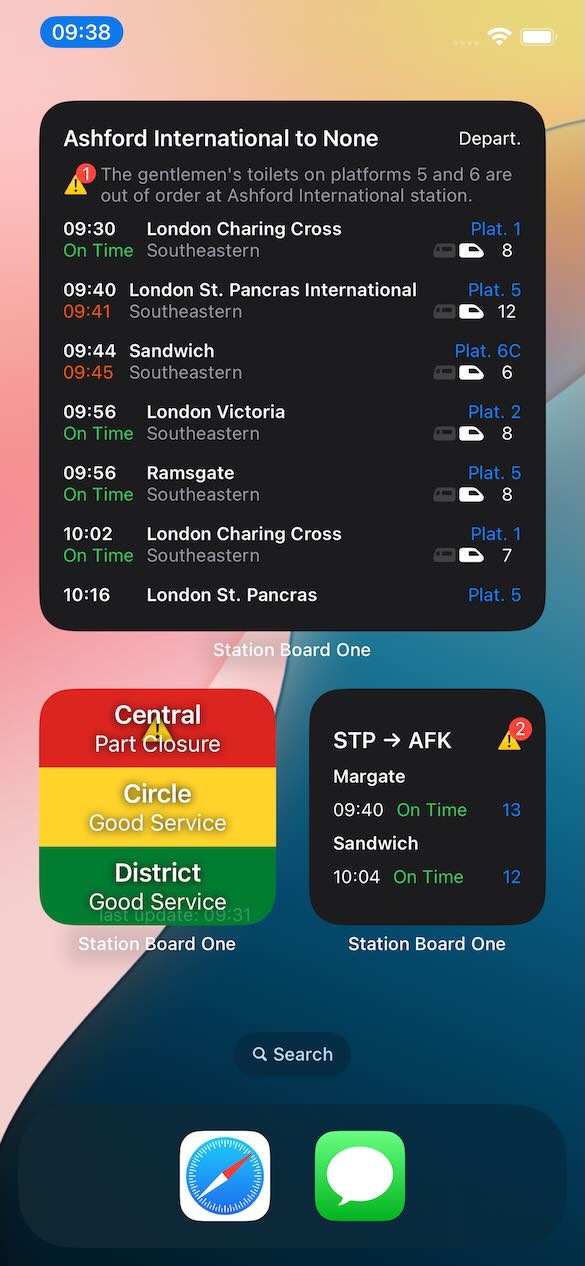 RailO widgets example 1